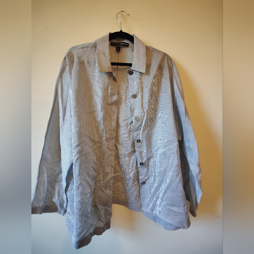 Linda Allard Ellen Tracy Cotton/Silk Blouse